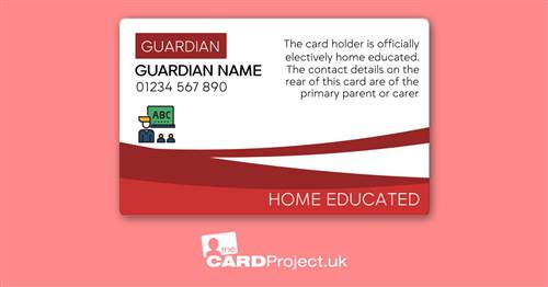 Home Educated ID Card Red (REAR)